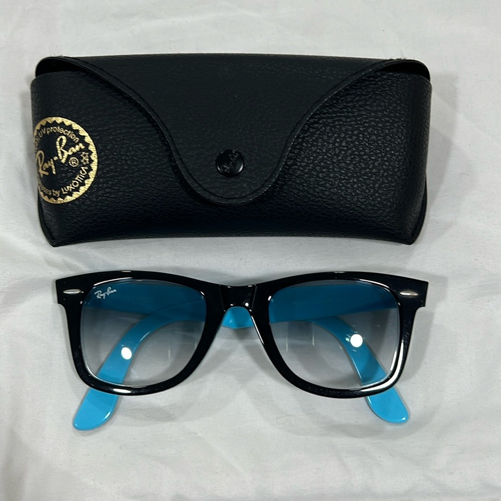 Black and Blue ombré lens Ray Ban Wayfarer 2140 Sunglasses - Medium - 50mm